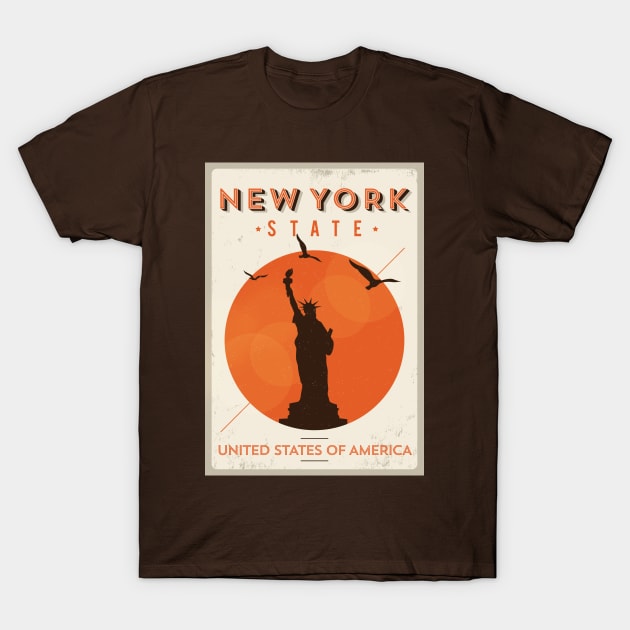 New York Retro T-Shirt by kursatunsal